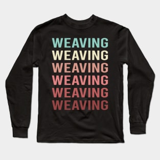 Colorful Text Weaving Weaver Long Sleeve T-Shirt
